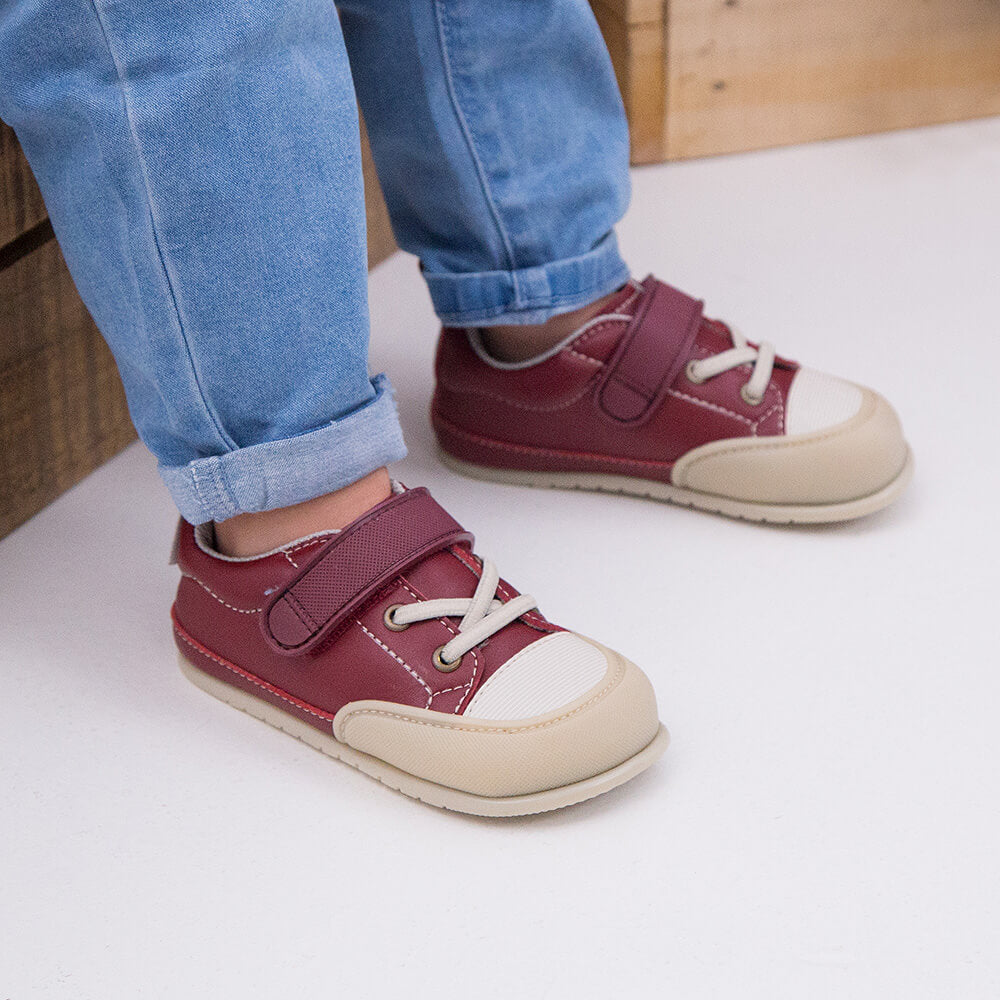 Paterna Feroz AW23 Rosa Palo Microfibra ,Calzado minimalista para bebés con empeine medio y bajo. Veganas y en piel para primeros pasos.