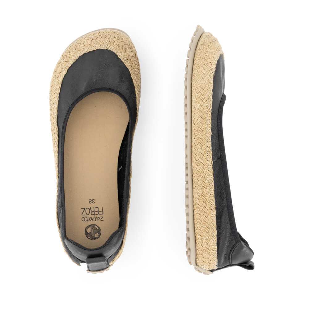bailarinas francesitas calzado comodo ligero transpirable mujer negro primavera verano olba ss24 03