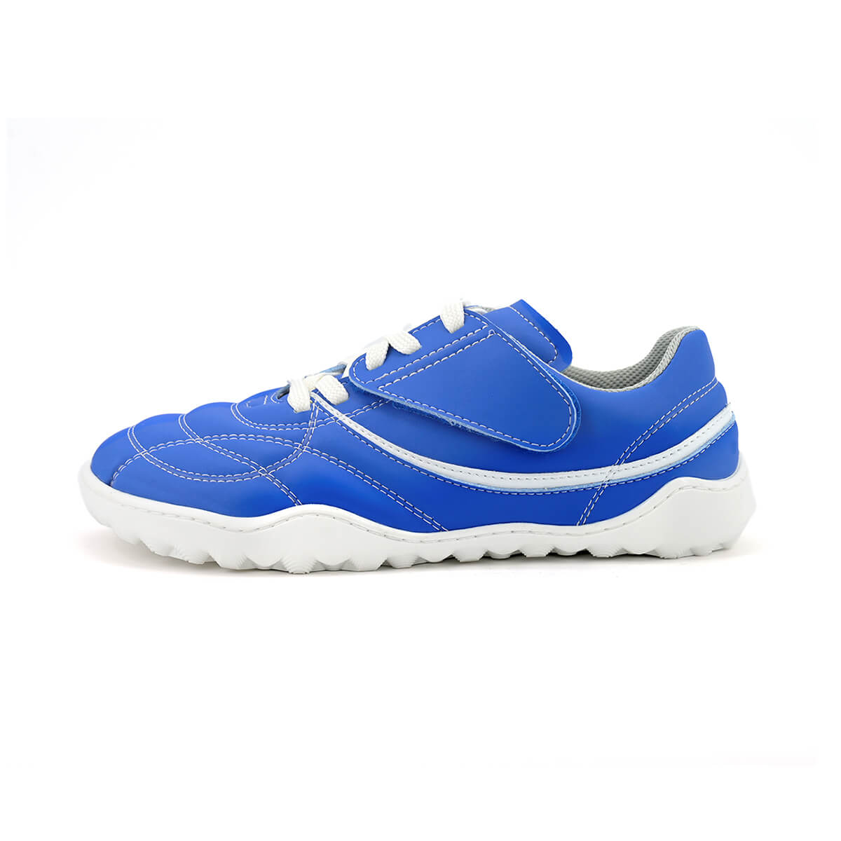 bota futbol sala barefoot azul royal blanco amunt ss25 01