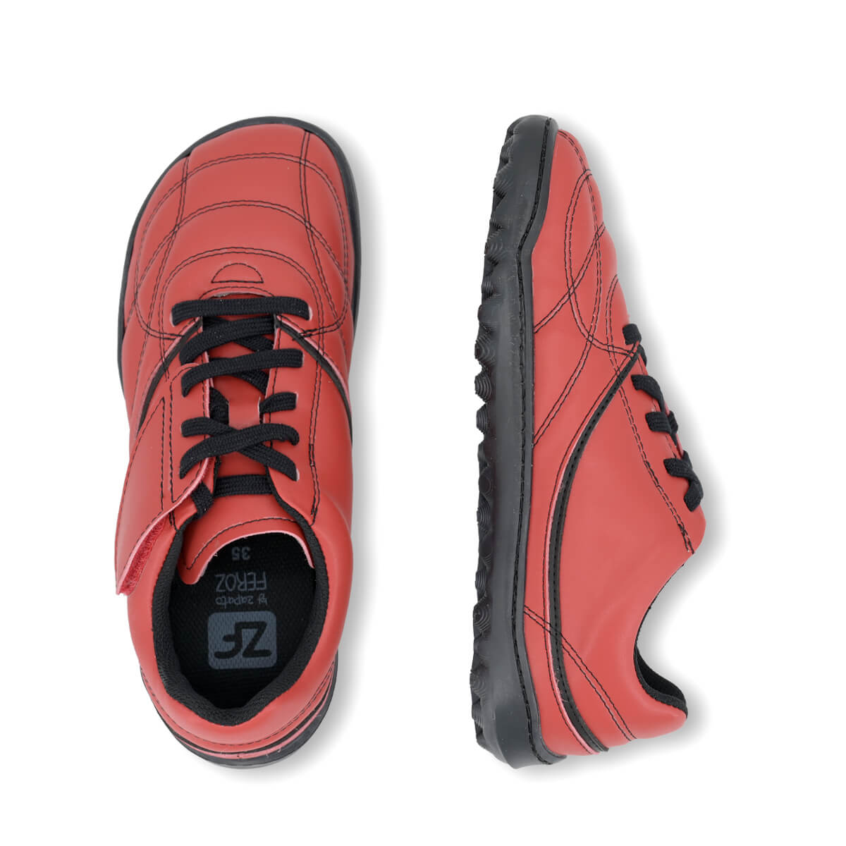 bota futbol sala barefoot rojo negro amunt ss25 03