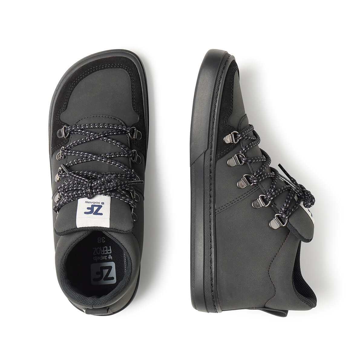 botas veganas adultos forma pie color negro serra adulto aw25 03