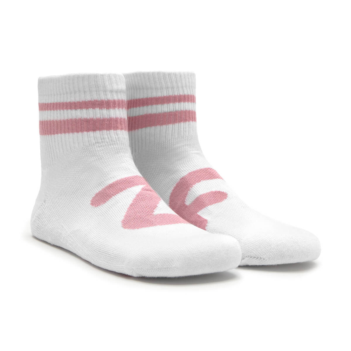 calcetin adulto algodon deportivo verano tobillero Rosa Blanco rayas Blanco 04