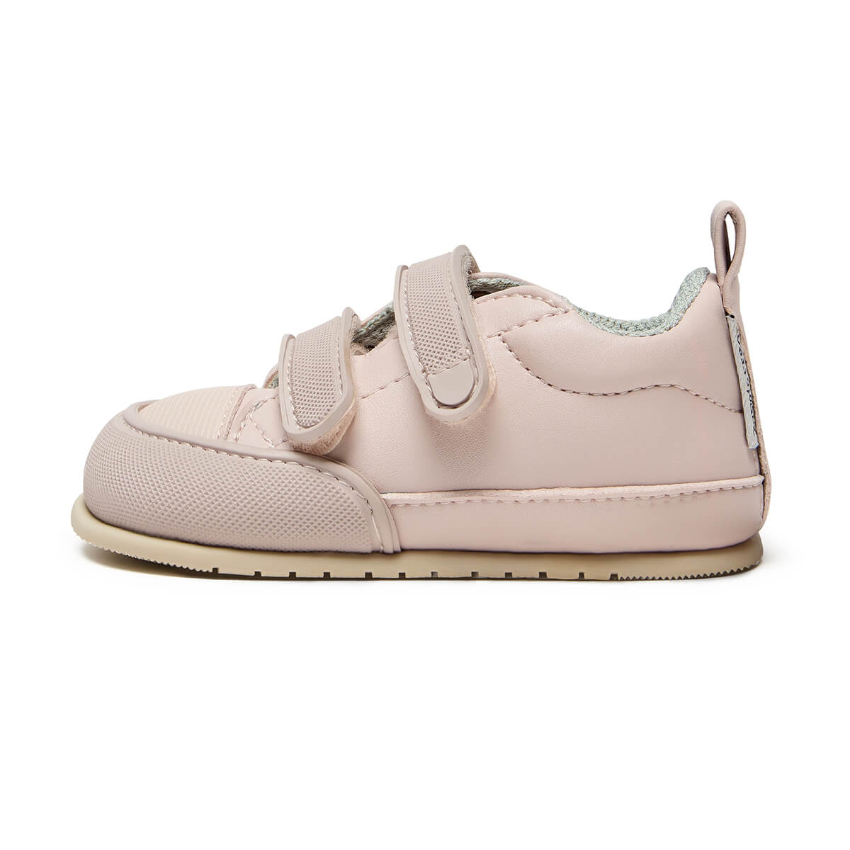 calzado barefoot bebe respeta forma natural movimiento pies libres color rosa palo claro moraira feroz aw24 01