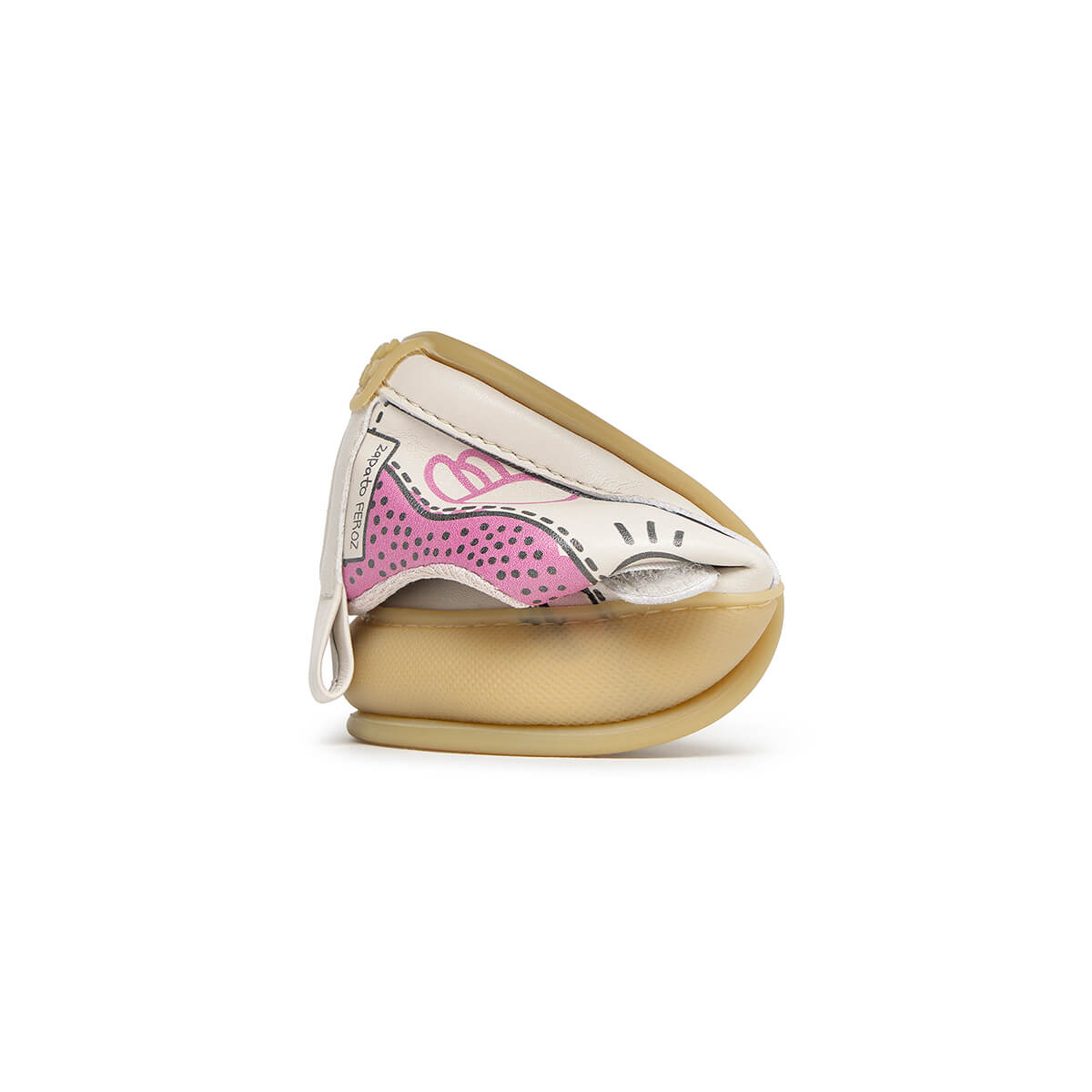 calzado barefoot uso deportivo todos dias infantil color rosa beige paterna comic feroz aw25 04