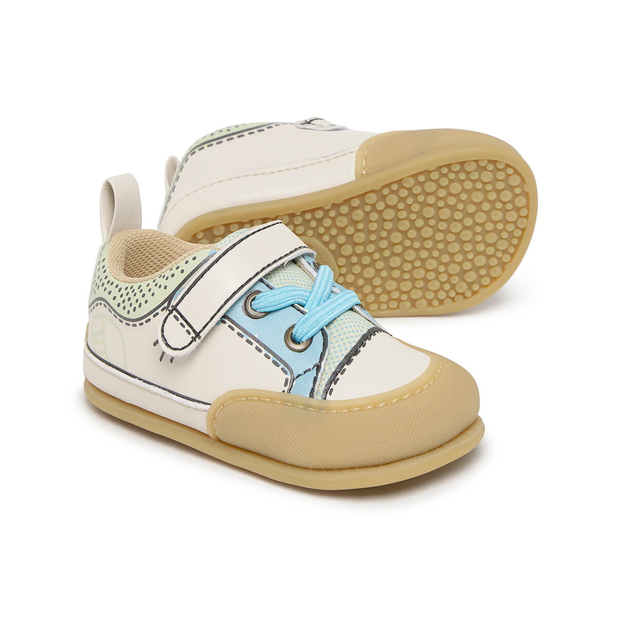 calzado barefoot uso deportivo todos dias infantil color verdebeige paterna comic feroz aw25 02