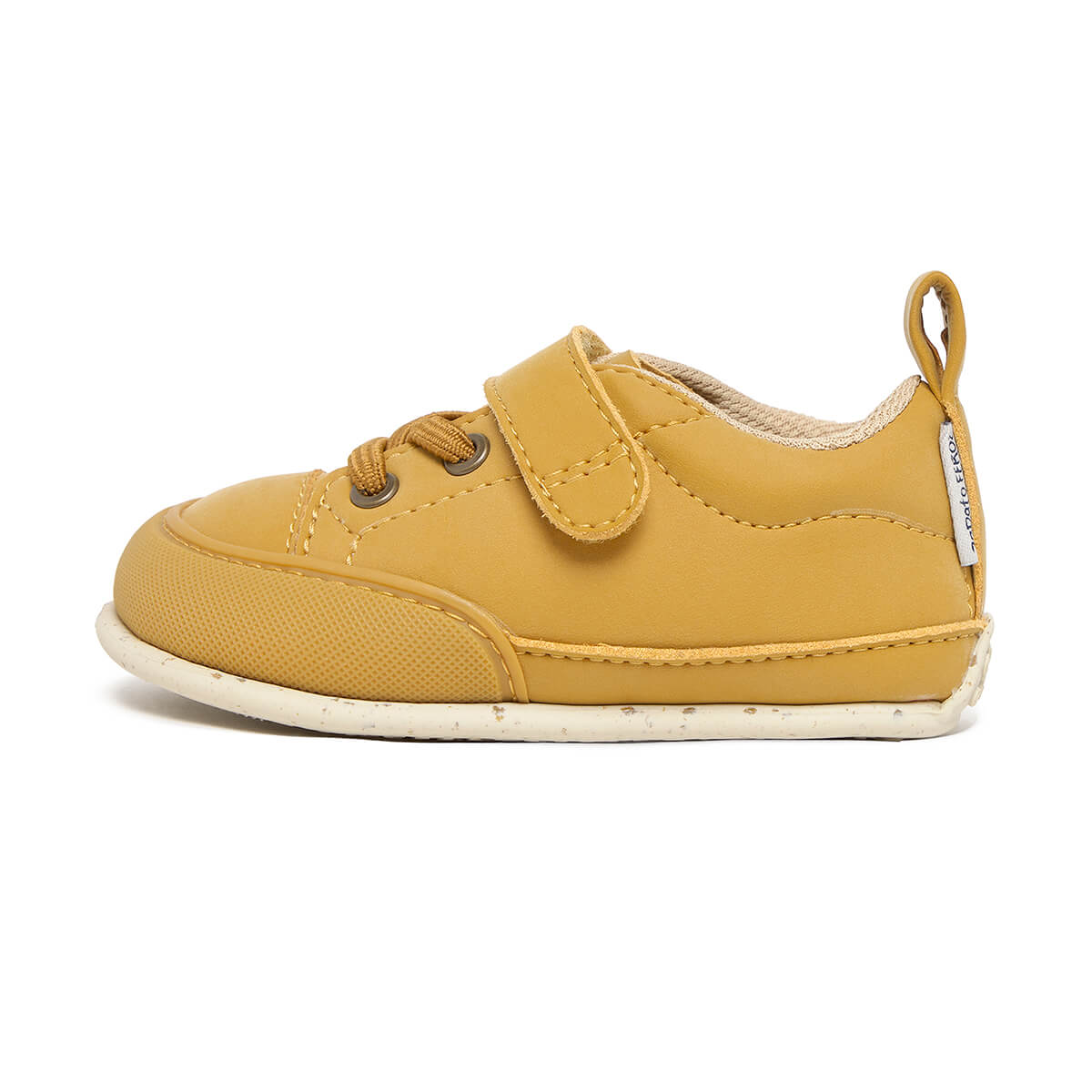 calzado barefoot vegano forma pie espacio dedos ninos ninas color mostaza paterna feroz aw25 01