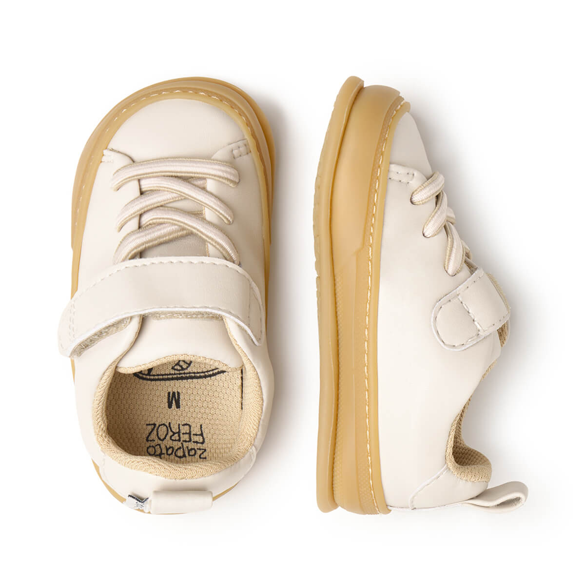 calzado blandito plantilla forro transpirable bebe color beige beis turia feroz ss25 03