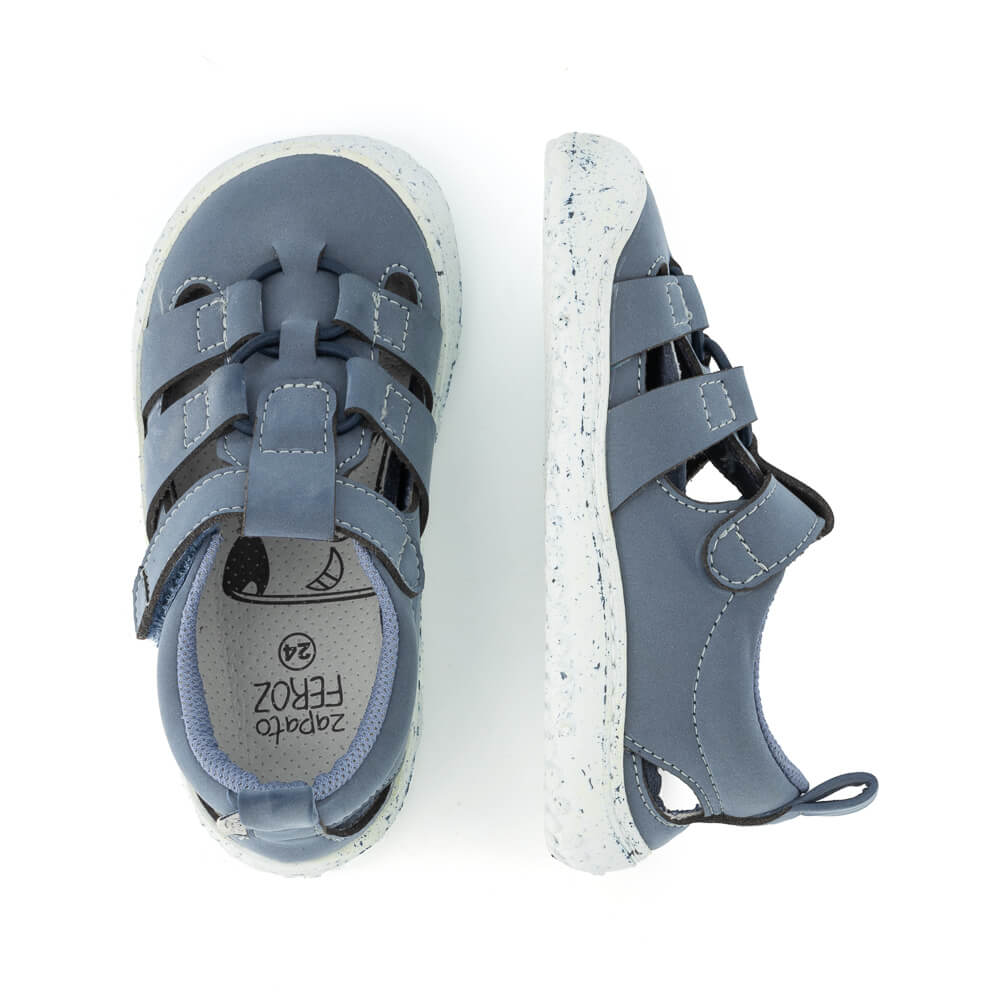 calzado infantil verano fresco transpirable ligero microfibra nobuck color azul canet rocker ss24