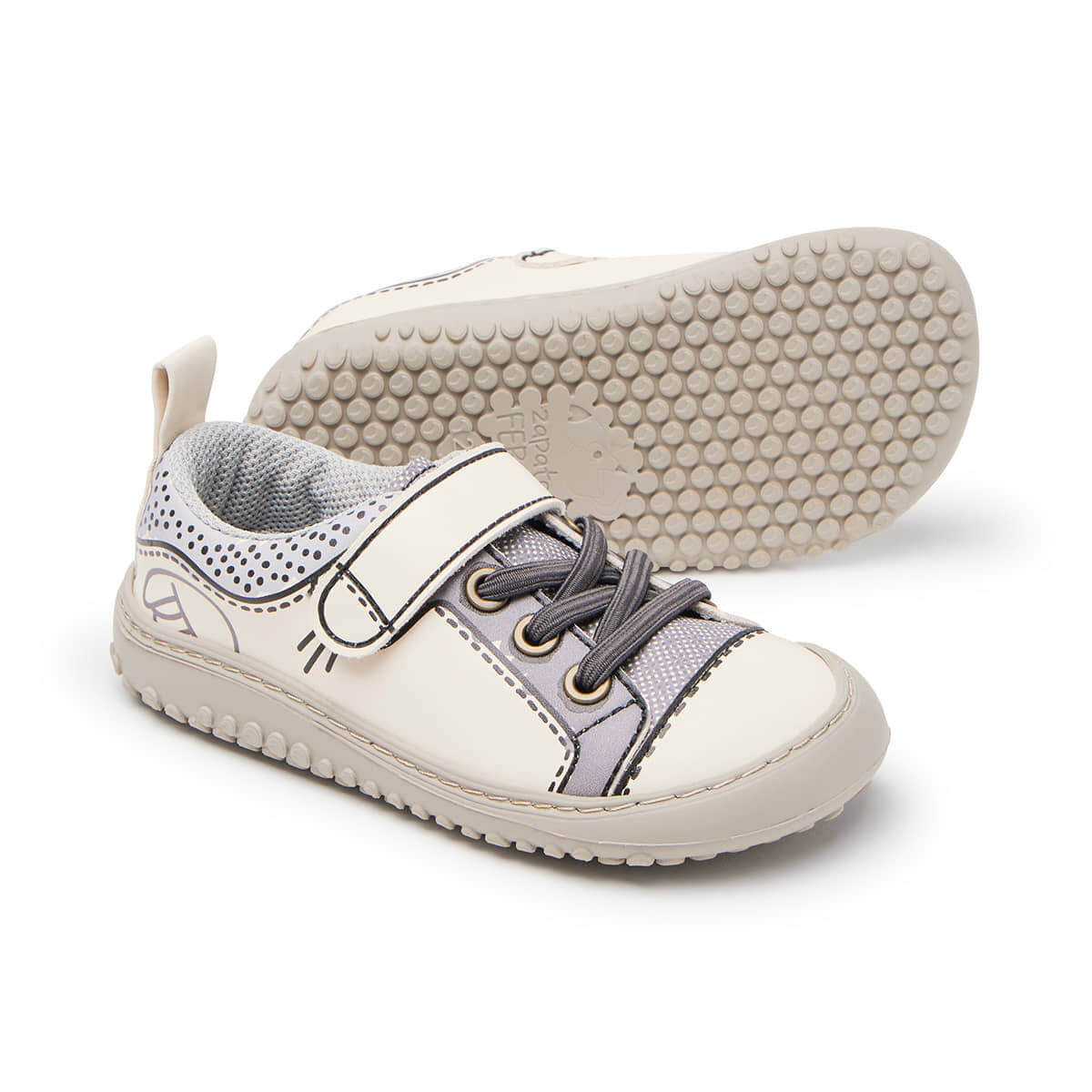 calzado minimalista vegano microfibra facil limpiar poner quitar color gris paterna comic rocker aw24 02