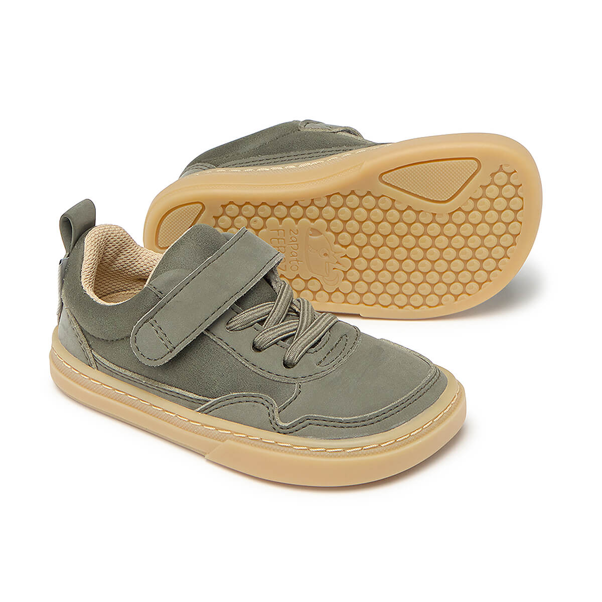 calzado respetuoso tejido microfibra faura color kaki rocker aw25 02