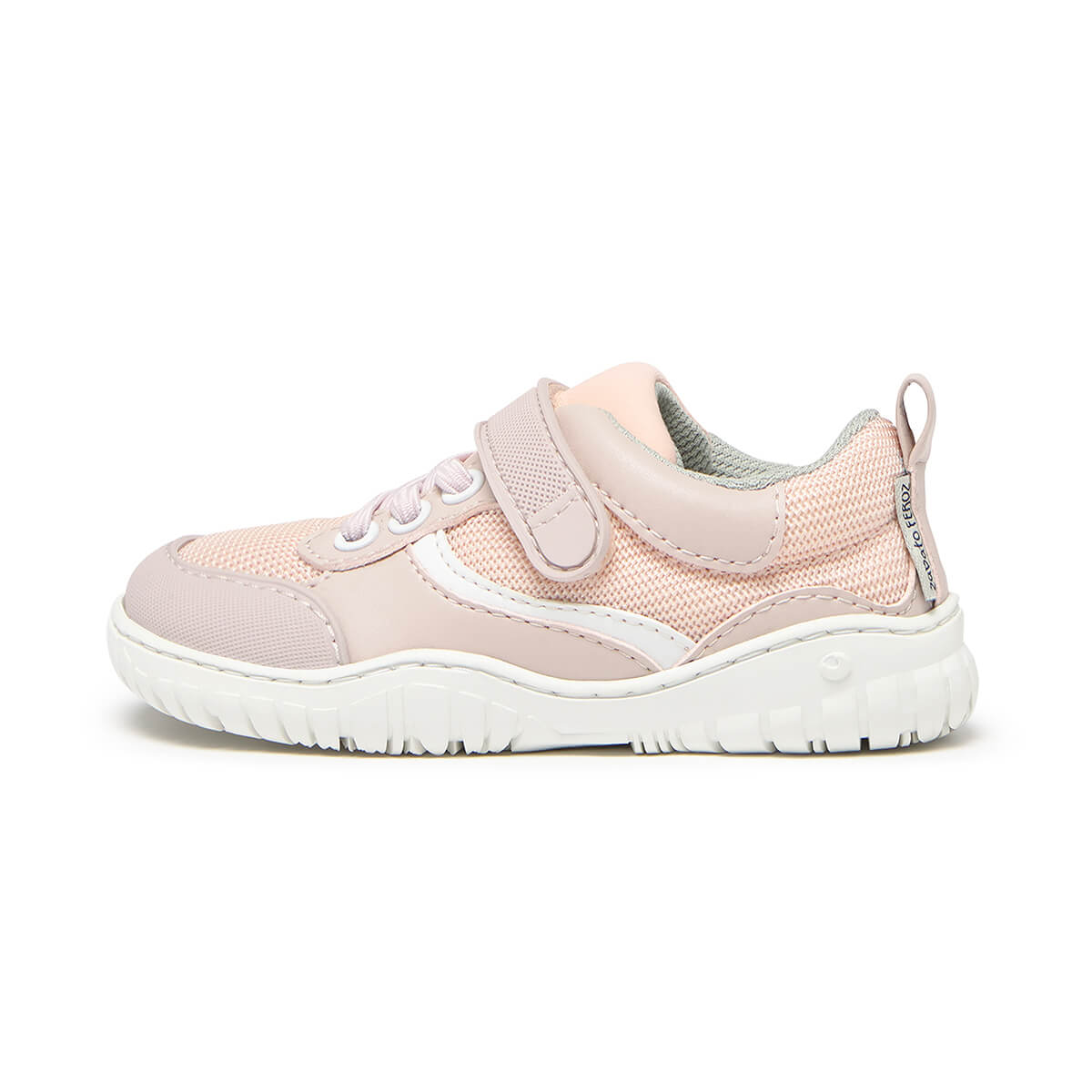 deportivas barefoot tejido vegano micronobuck ninas color rosa palo claro biar rocker AW25 01