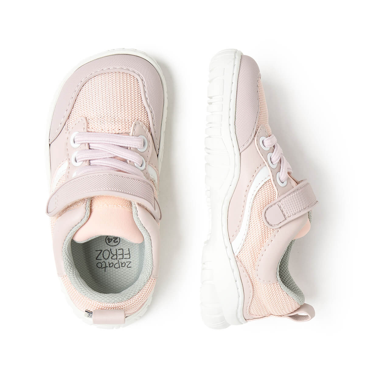 deportivas barefoot tejido vegano micronobuck ninas color rosa palo claro biar rocker AW25 03