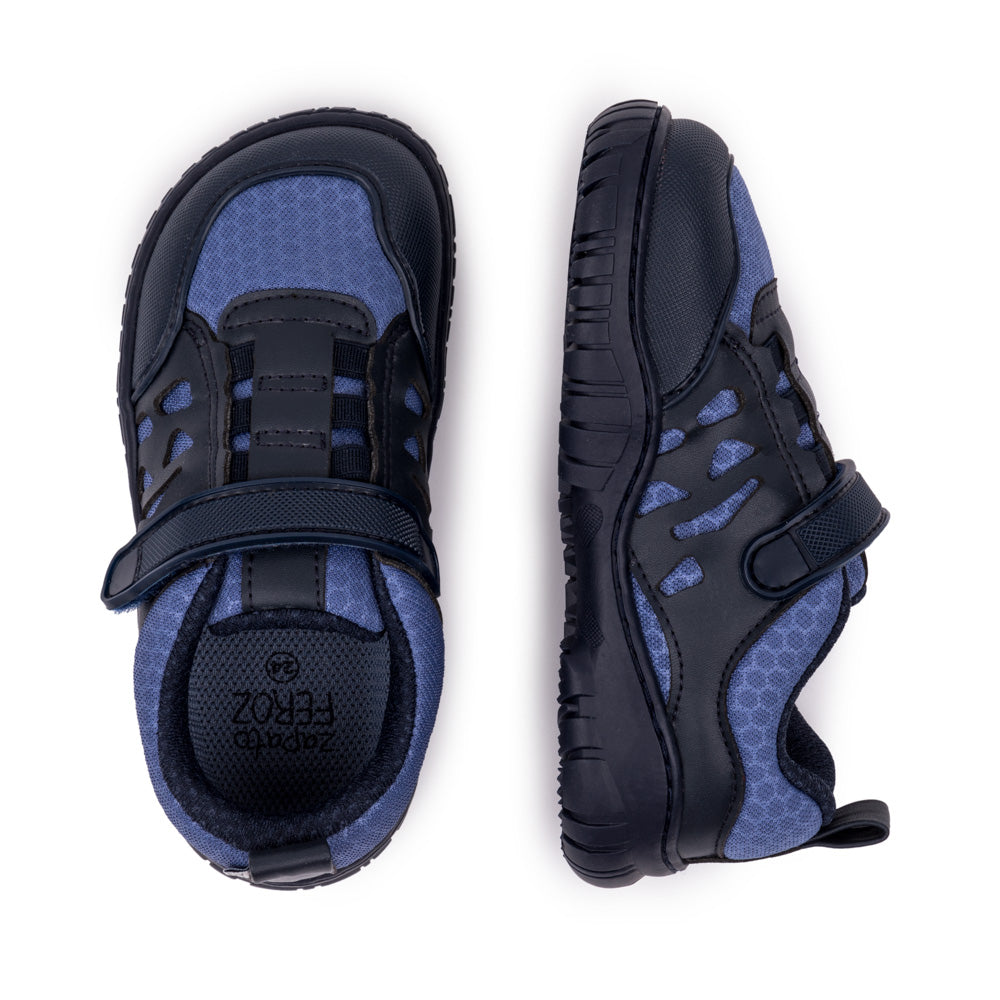 onil-rocker-lisos-aw23 Gris asfalto microfibra . botas barefoot montana de colores para niños. Calzado respetuoso.