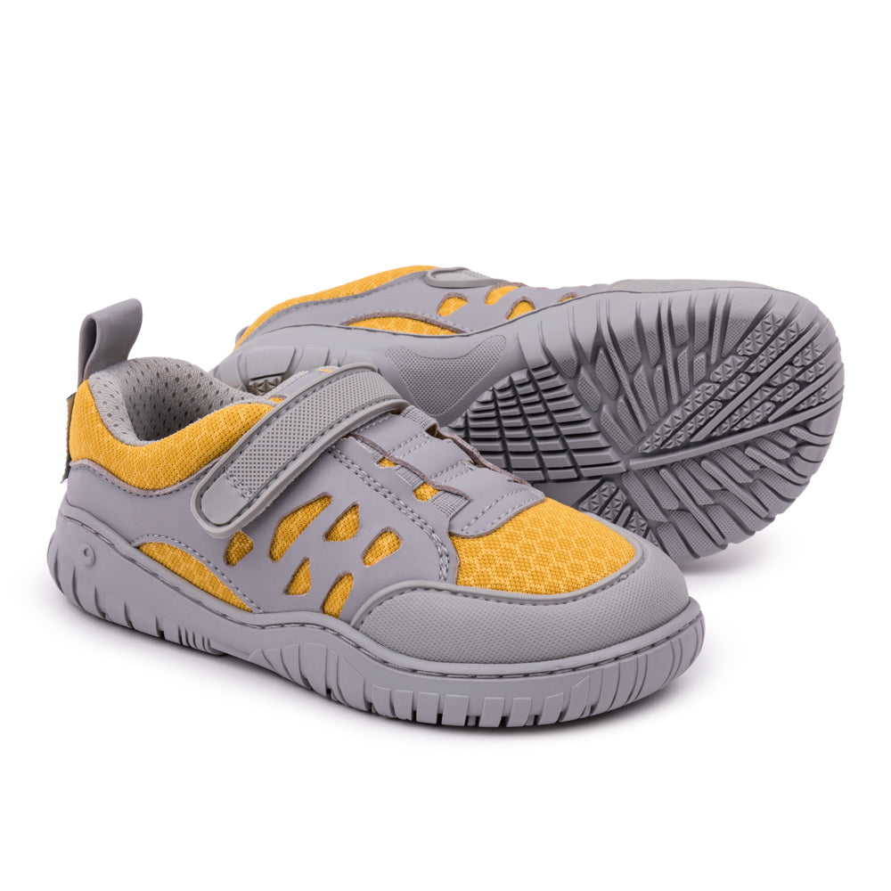 onil-rocker-lisos-aw23 Gris asfalto microfibra . botas barefoot montana de colores para niños. Calzado respetuoso.