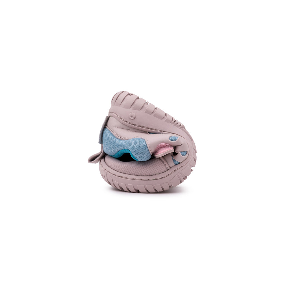 onil-rocker-lisos-aw23 Gris asfalto microfibra . botas barefoot montana de colores para niños. Calzado respetuoso.