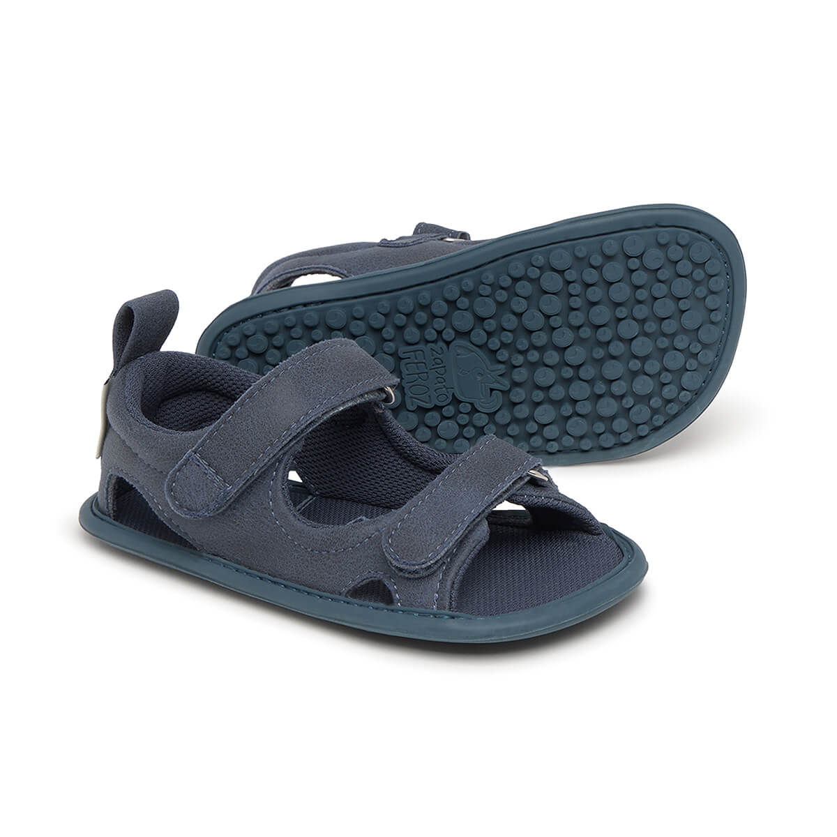 sandalia doble velcro barefoot infantil azul Saler rocker ss25 02