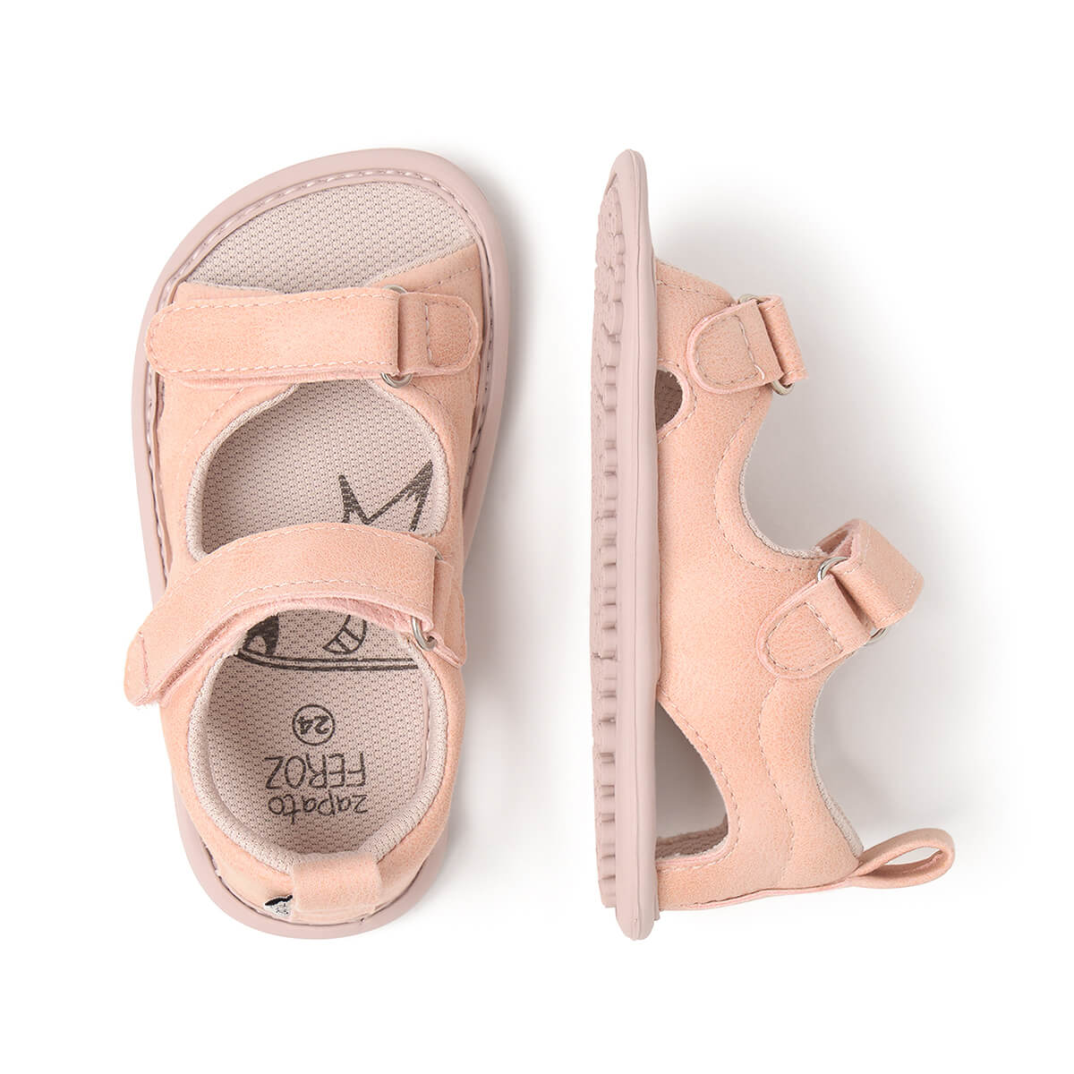 sandalia doble velcro barefoot infantil rosa Saler rocker ss25 03