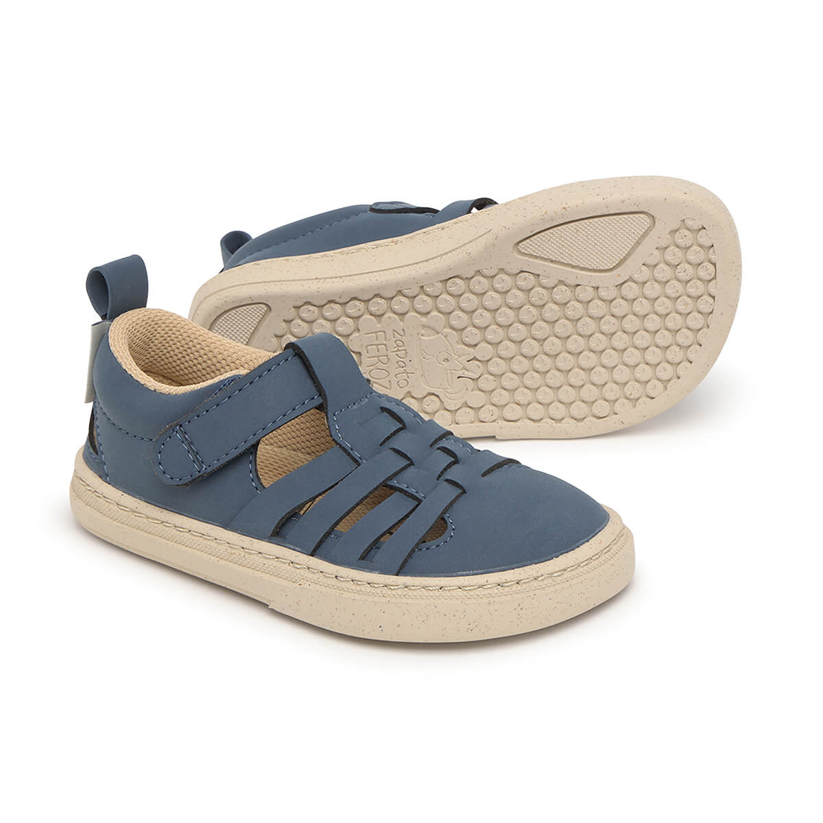 sandalia trenzada barefoot infantil azul tabarca rocker ss25 02