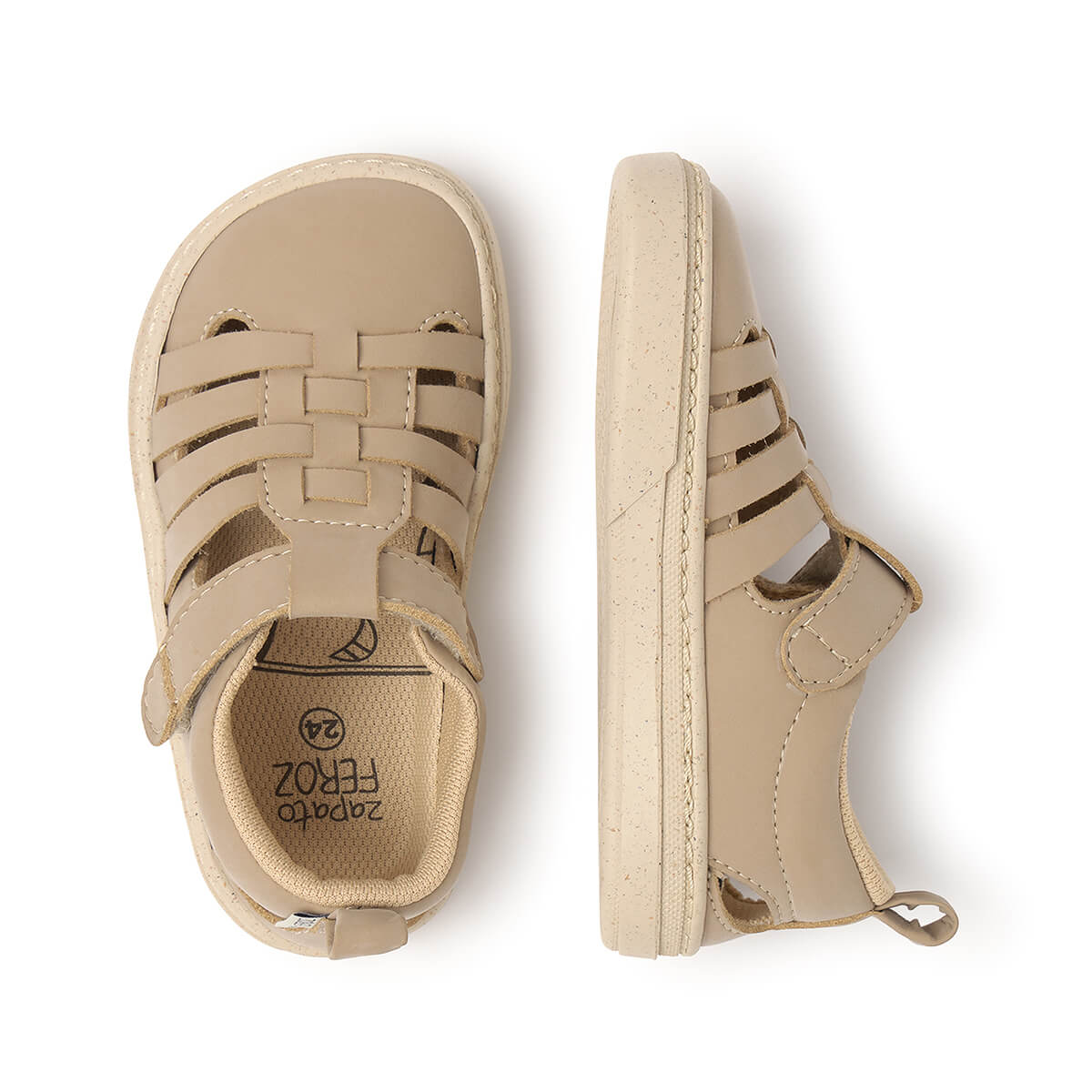 sandalia trenzada barefoot infantil piedra tabarca rocker ss25 03