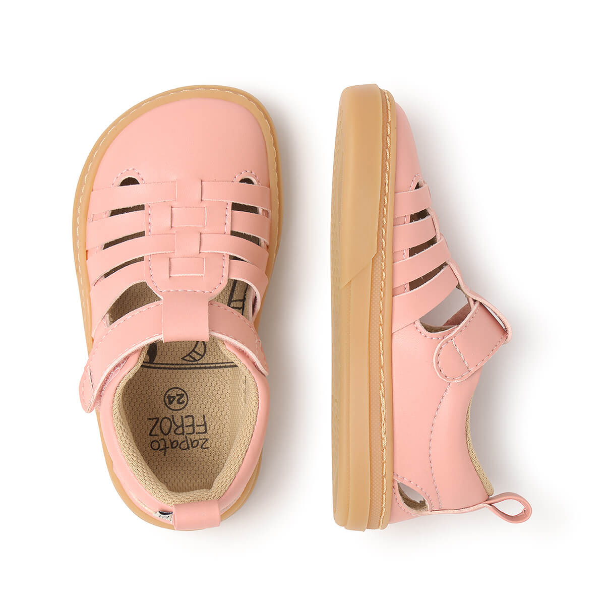 sandalia trenzada barefoot infantil rosa tabarca rocker ss25 03