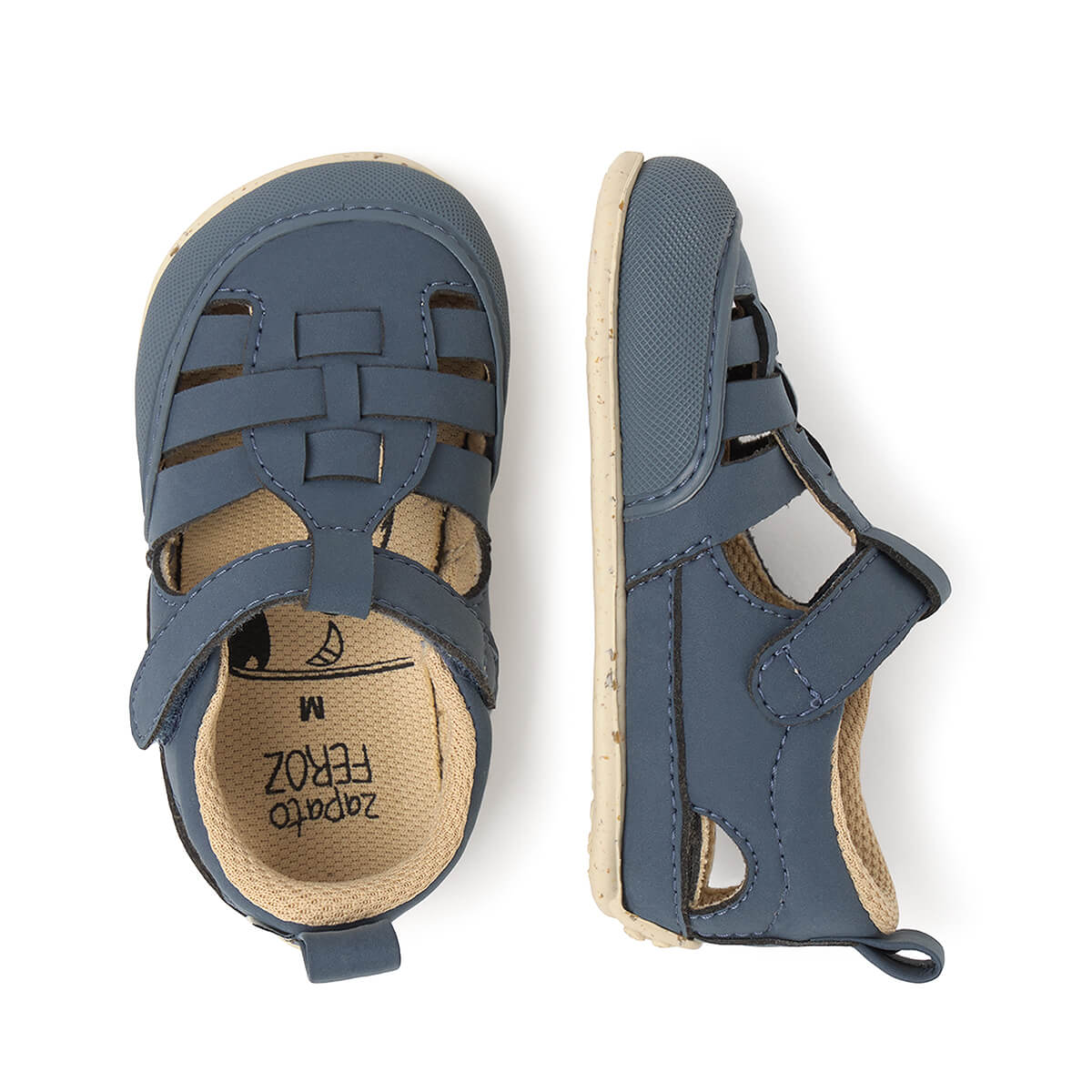 sandalia trenzada respetuosa bebes azul tabarca feroz ss25 03