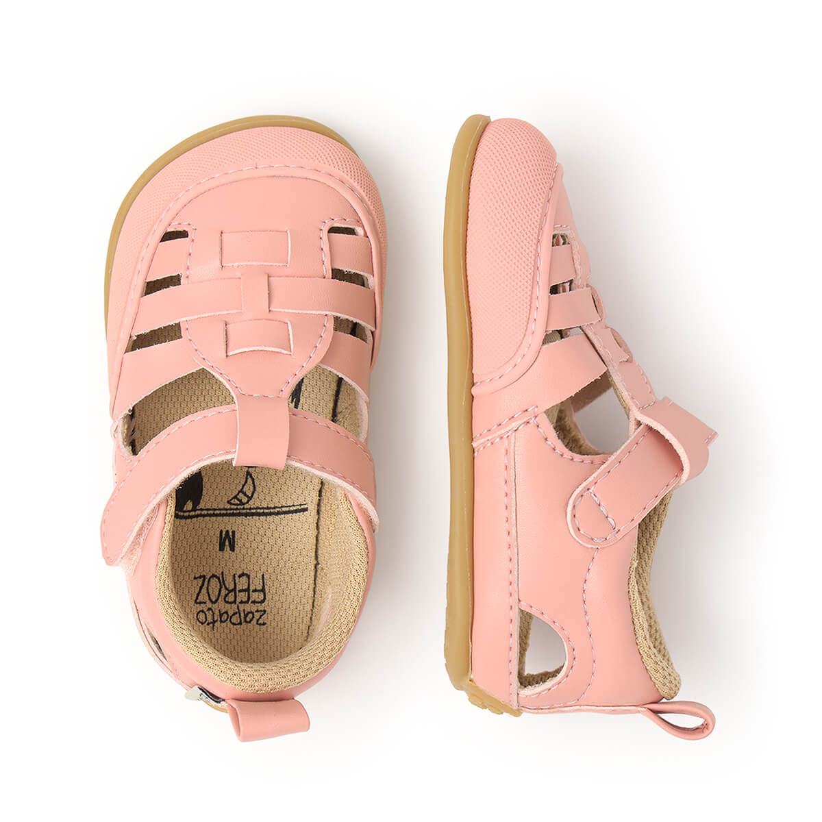 sandalia trenzada respetuosa bebes rosa tabarca feroz ss25 03