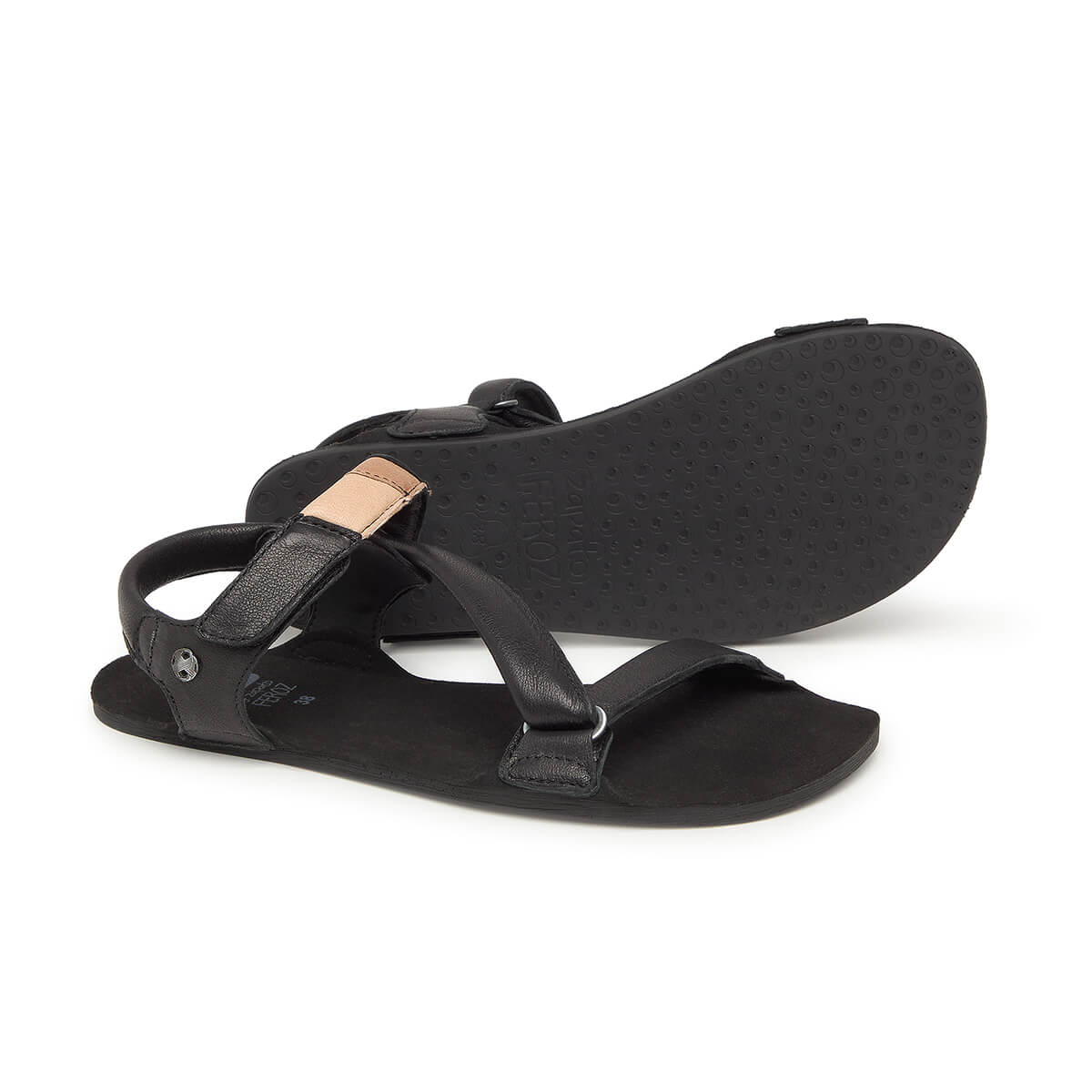 sandalias barefoot suela plana flexible blanda microfibra piel color negro mujer hombre primavera verano oliva ss25 02