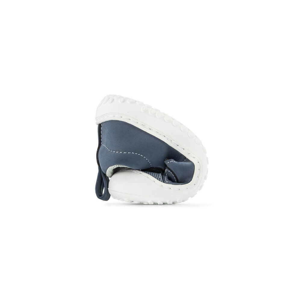 sandalias infantiles barefoot microfibra veganas suela plana flexible color azul javea rocker ss24