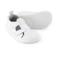 sandalias infantiles barefoot microfibra veganas suela plana flexible color blanco javea rocker ss24