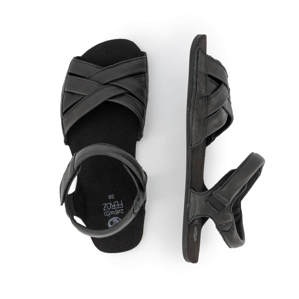 sandalias minimalistas comodas ligeras flexibles adulto unisex color negro primavera verano gandia negro ss24_03