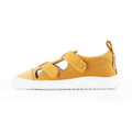 sandalias minimalistas velcro planas ligeras flexibles color amarillo mostaza javea rocker ss24