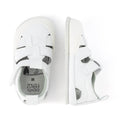 sandalias respetuosas barefoot veganas microfibra resistentes agua bebes color blanco puntos irta feroz ulises ss24