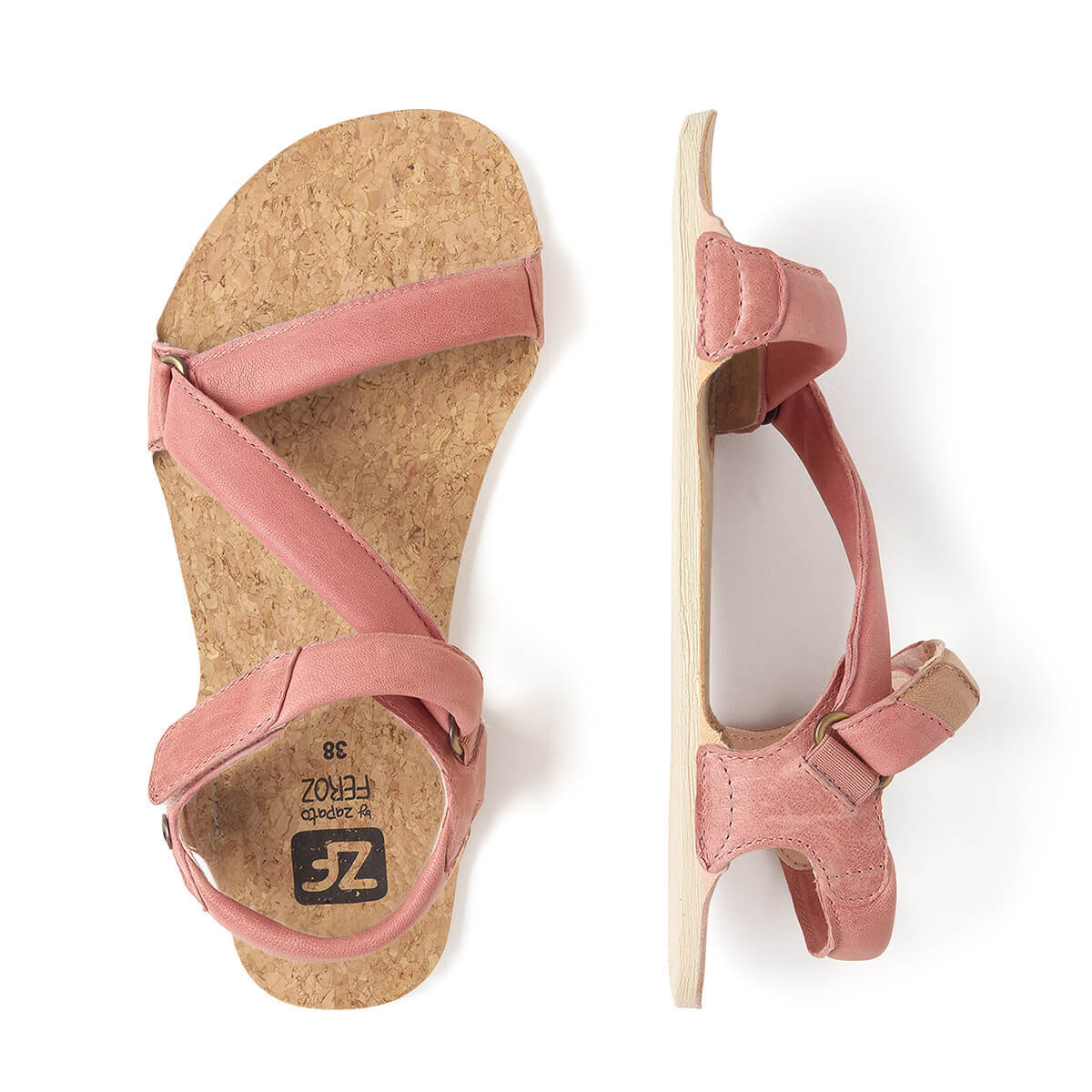 sandalias respetuosas saludables piel andar descalzo unisex adulto color frambuesa rosa primavera verano oliva ss25 03