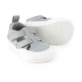 sandalias transpirables suela plana flexible pies anchos gorditos bebes color gris javea feroz ss24  