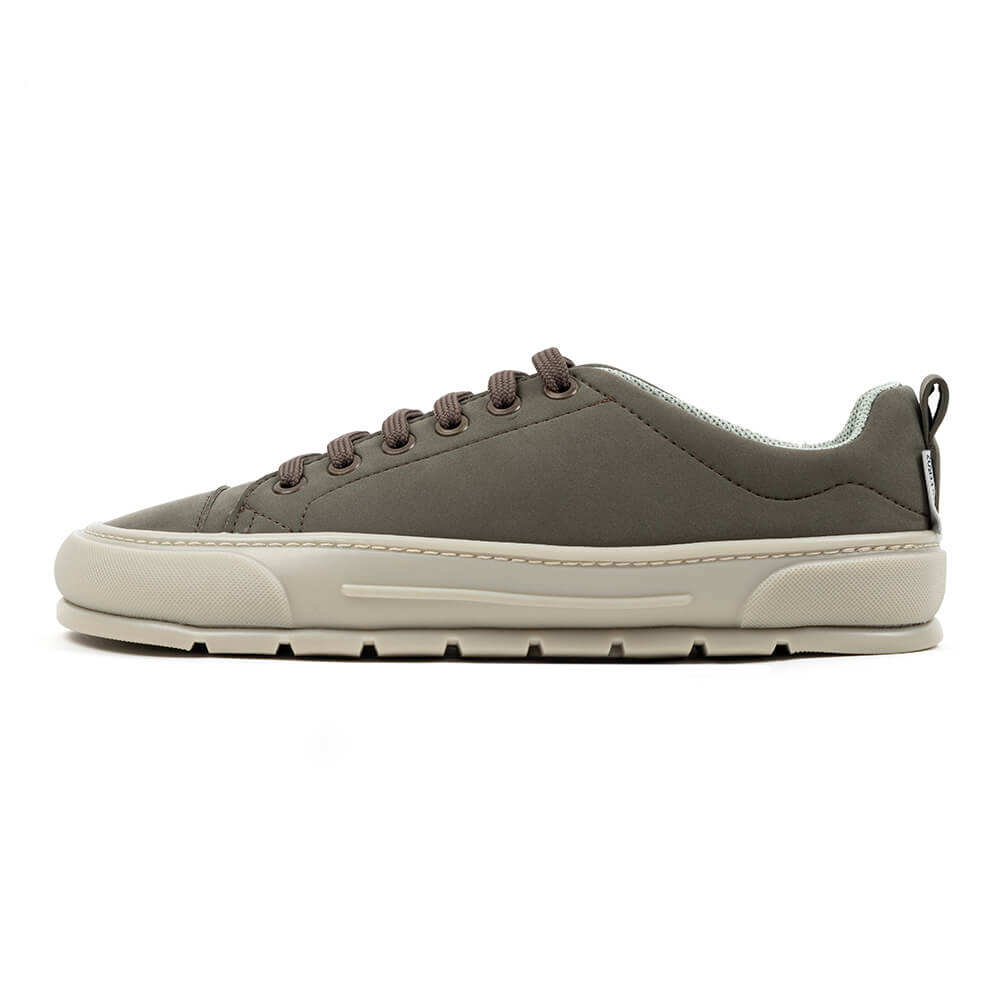 zapatilla barefoot adulto comodo unisex paterna ss23 nobuck kaki 01