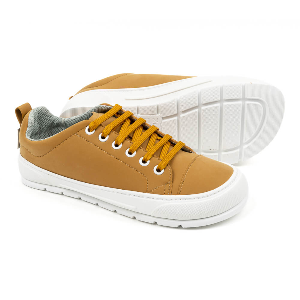 zapatilla barefoot adulto comodo unisex paterna ss23 nobuck mostaza 02
