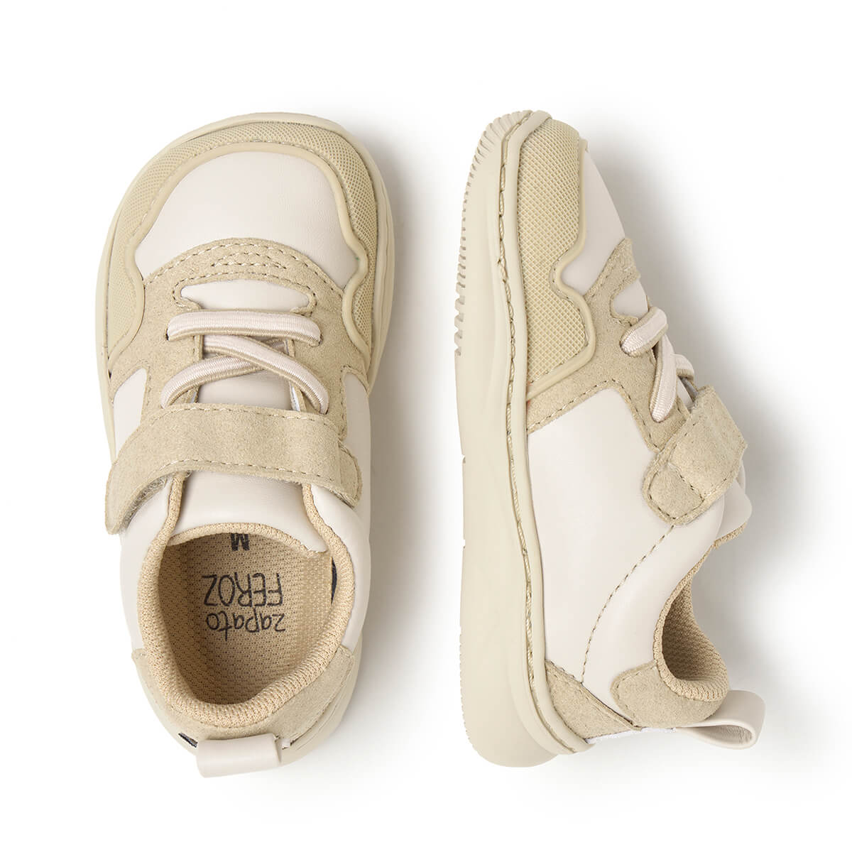 zapatilla deportiva infantil barefoot beige olocau feroz 03