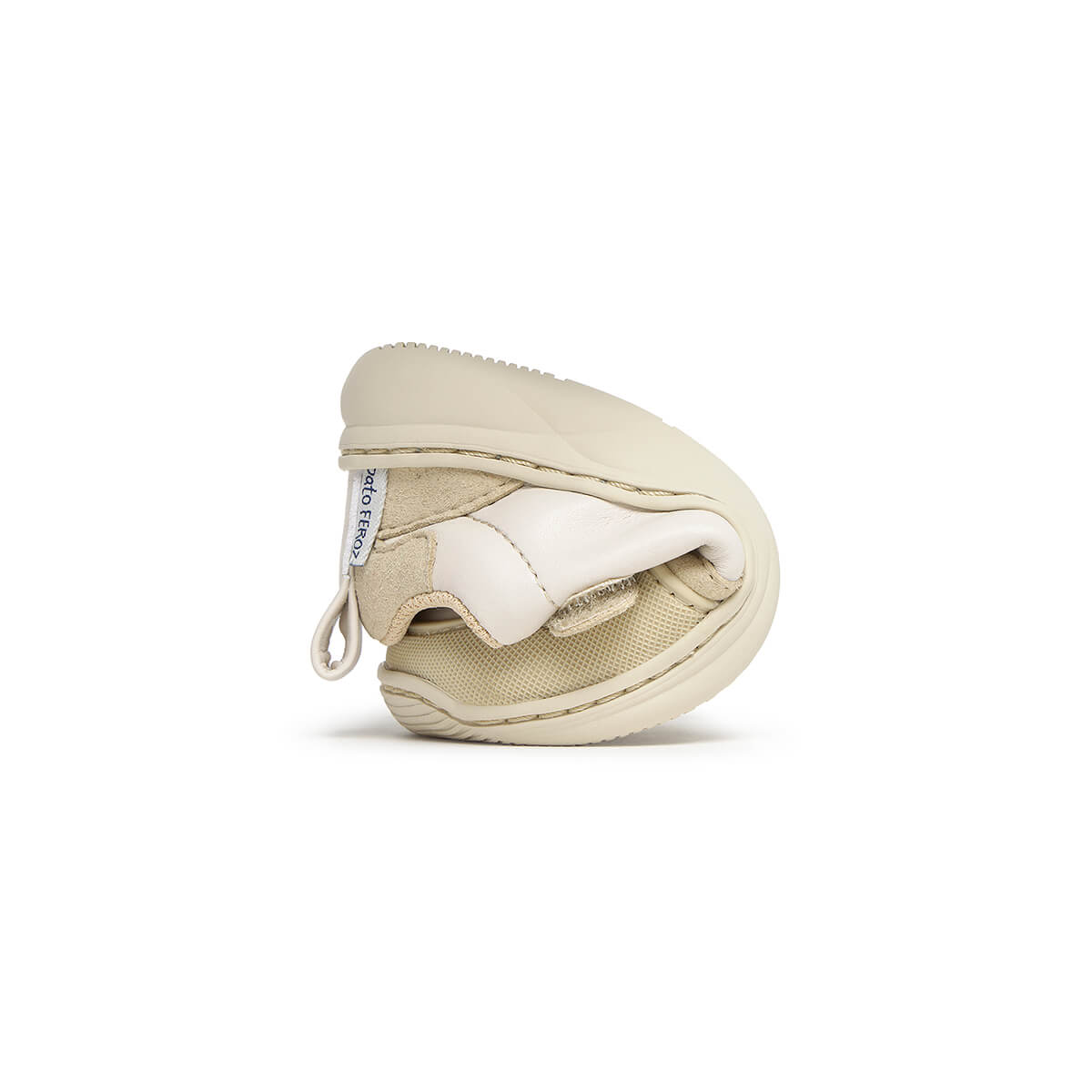 zapatilla deportiva infantil barefoot beige olocau feroz 04