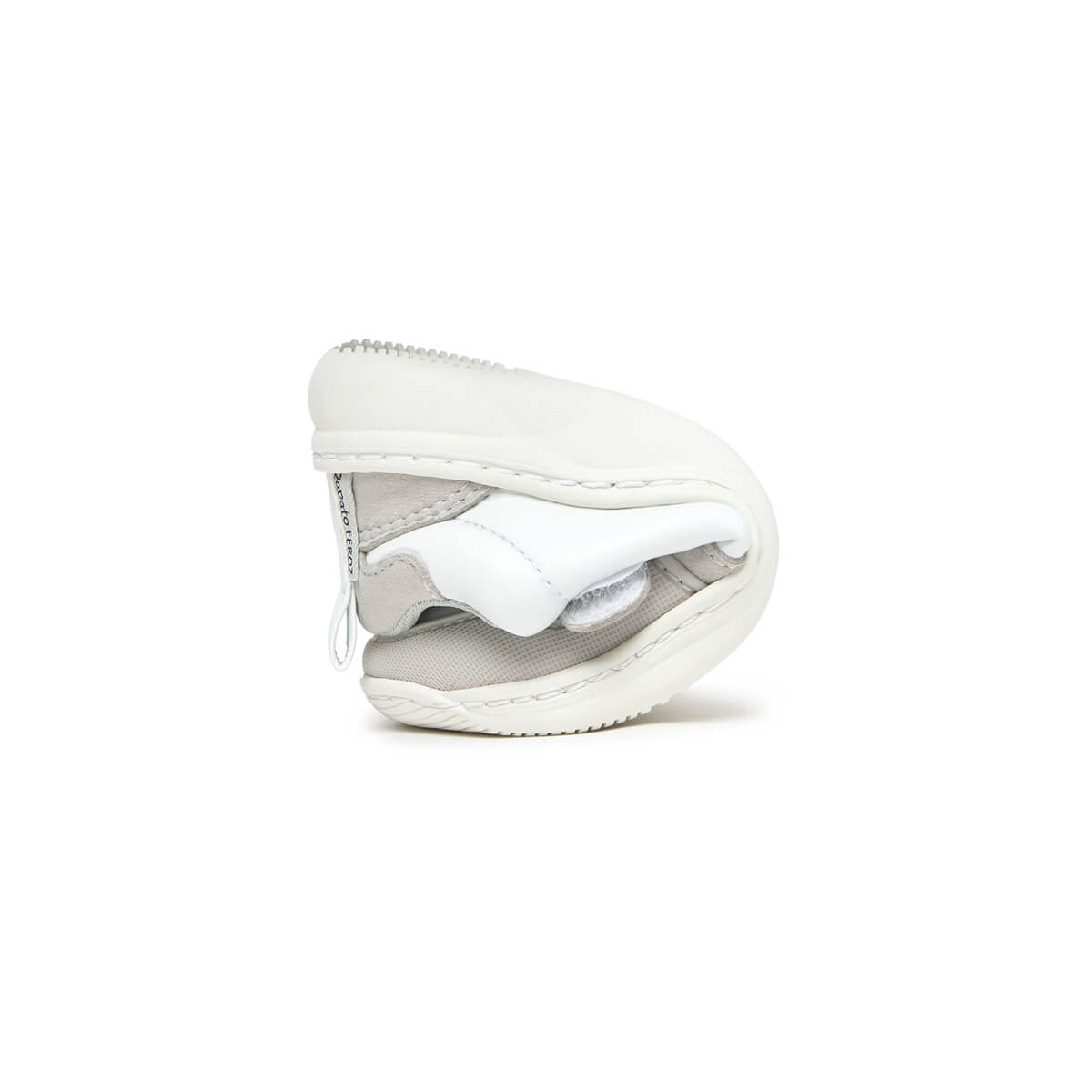 zapatilla deportiva infantil barefoot blanco gris olocau rocker 04