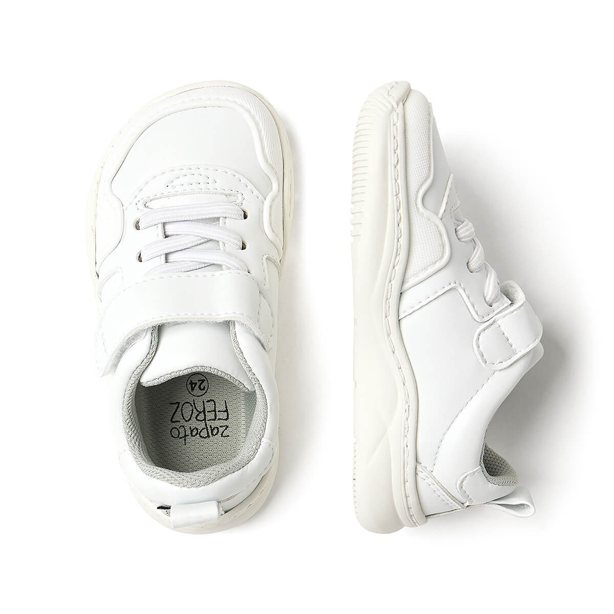 zapatilla deportiva infantil barefoot blanco olocau 03