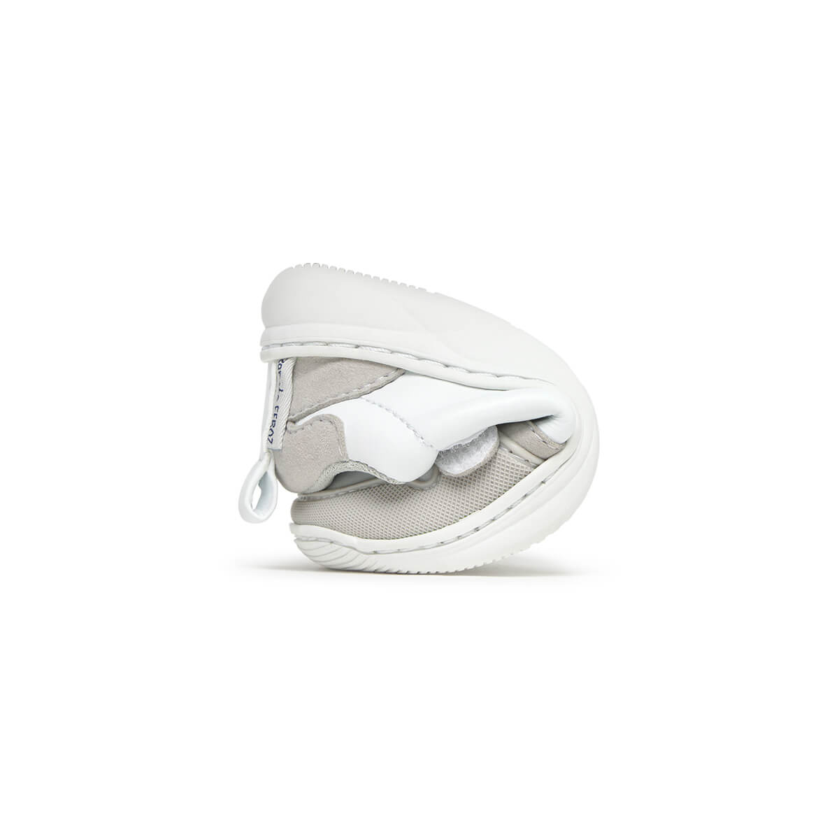zapatilla deportiva infantil barefoot gris blanco olocau feroz 04