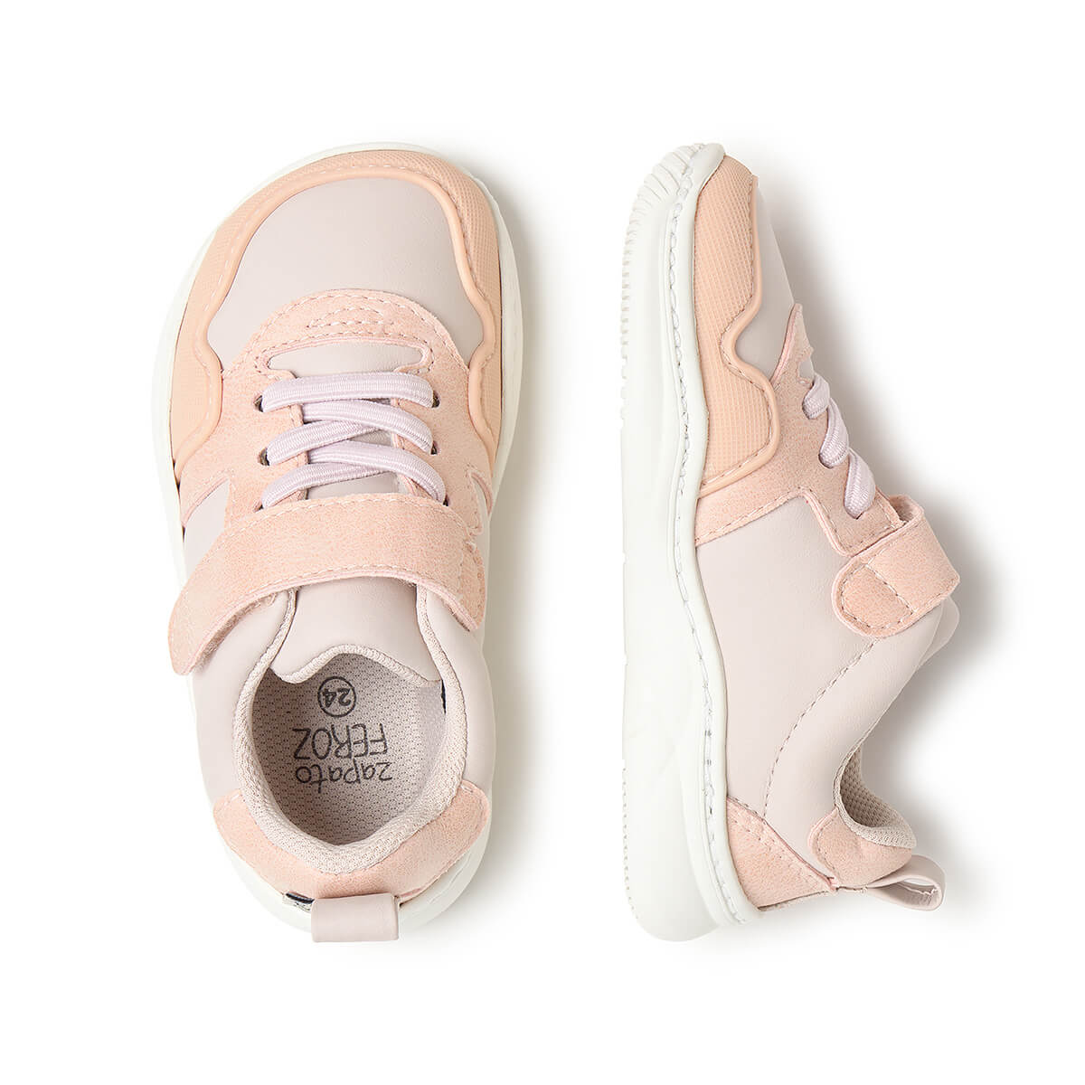 zapatilla deportiva infantil barefoot rosa palo olocau rocker 03