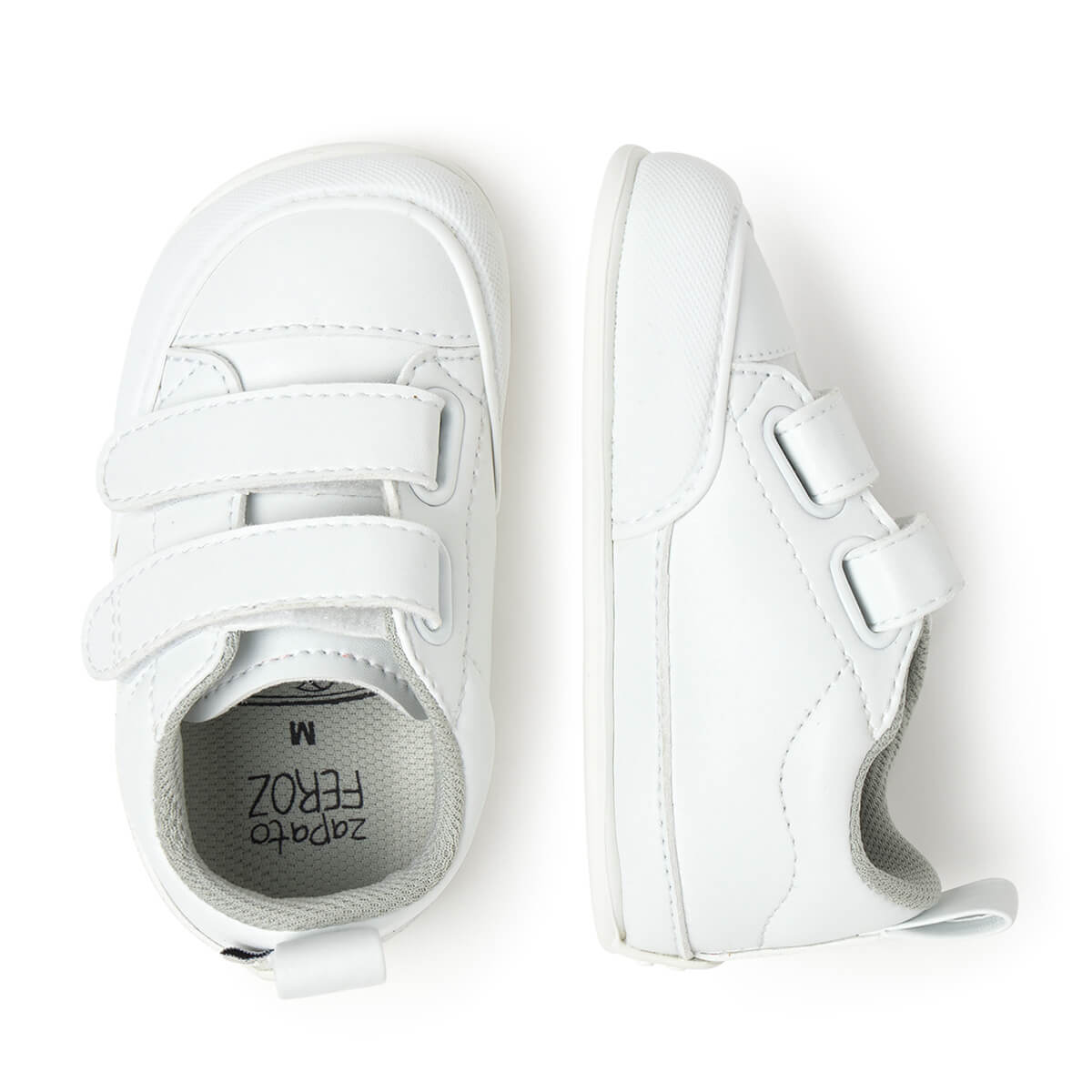 zapatillas bebe respetuosas libertad movimiento caminar correr saltar color blanco moraira feroz AW25 03