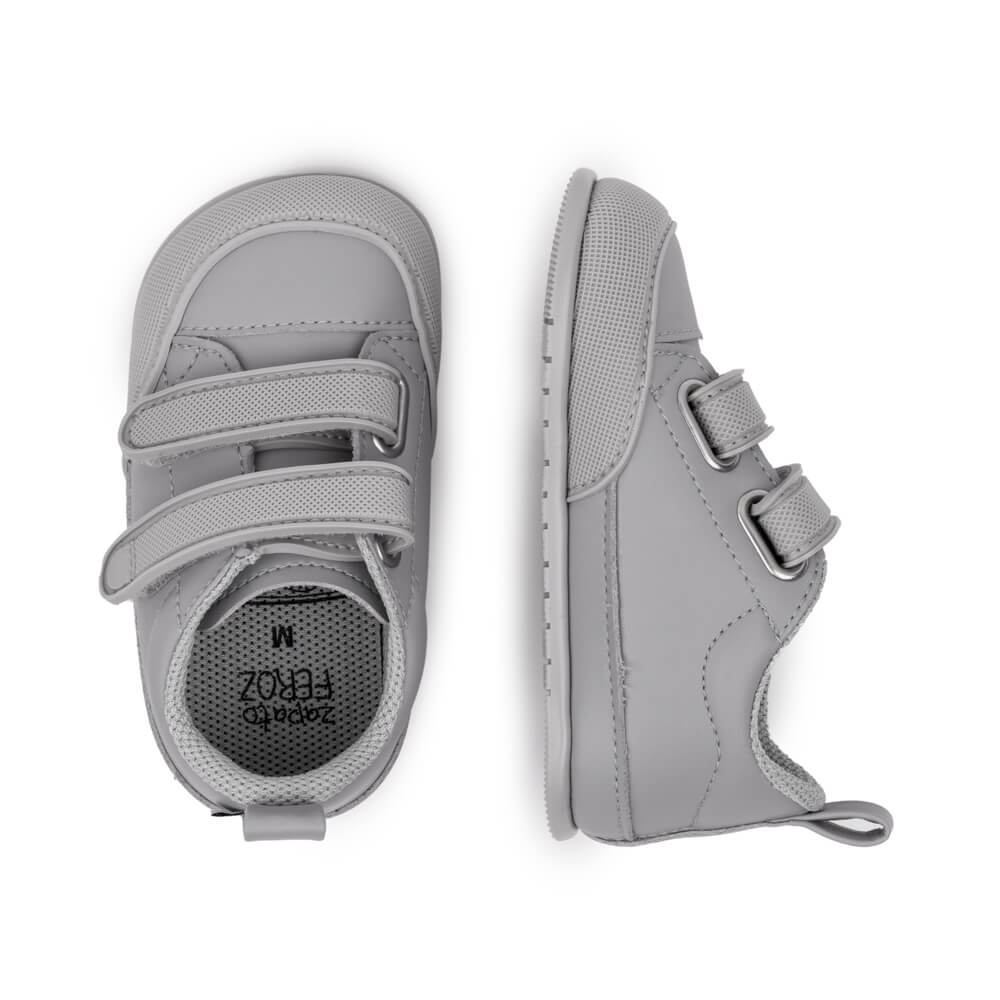 zapatillas deportivas calzado minimalista bebes velcro colores microfibra moraira feroz gris SS23 sup