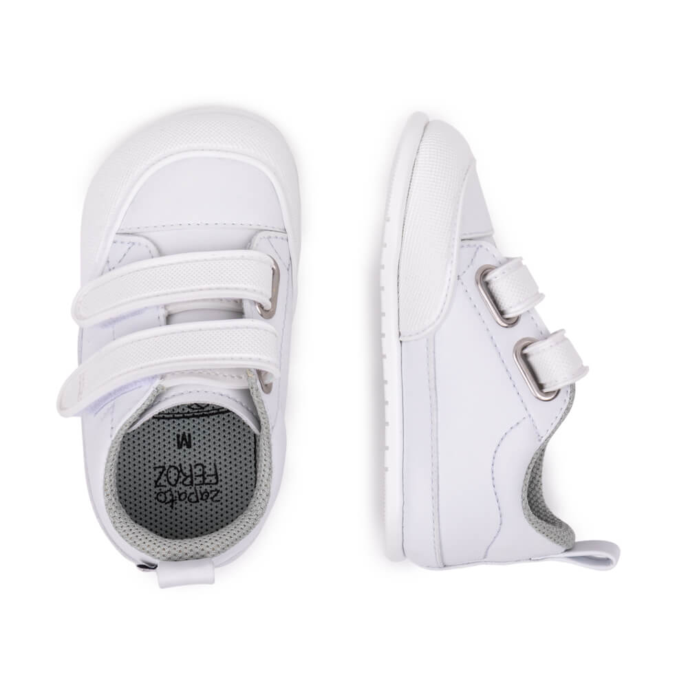 zapatillas deportivas calzado minimalista bebes velcro microfibra colores moraira feroz blanco SS23 sup