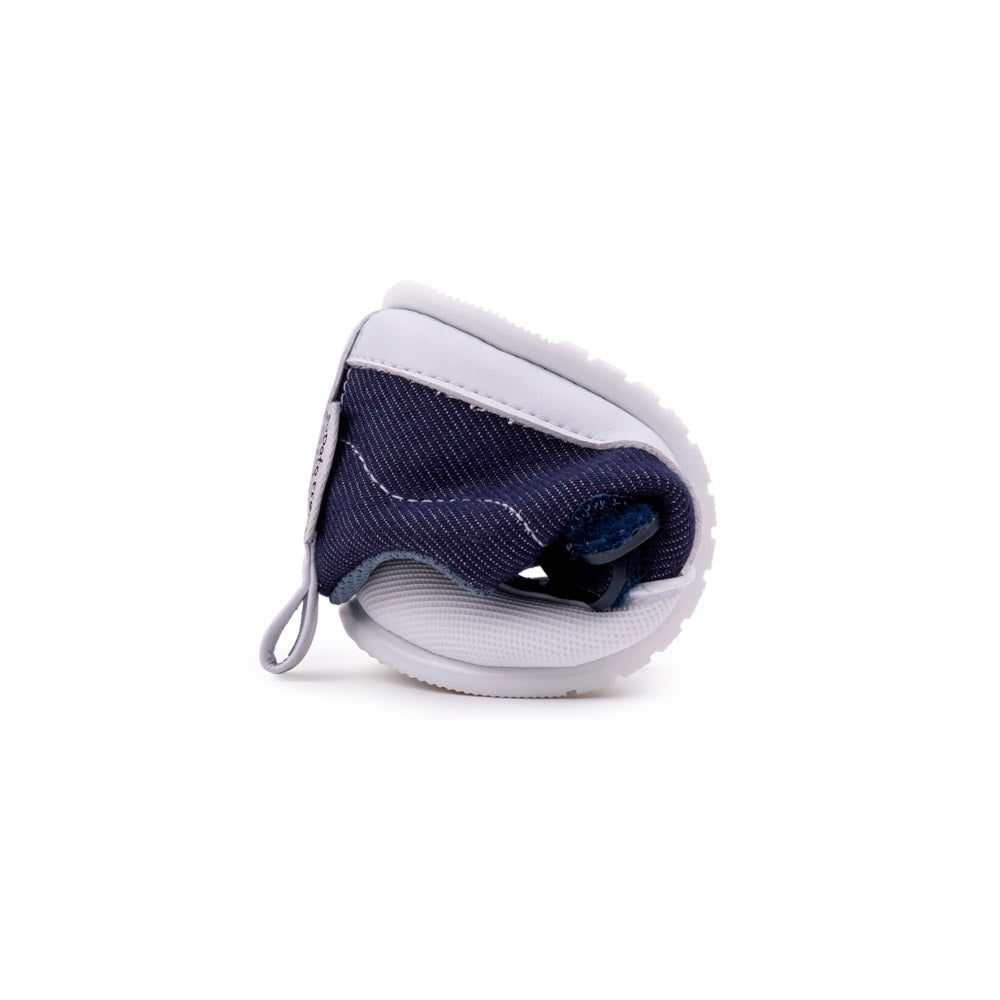 zapatillas deportivas calzado minimalista bebes velcro tejano colores moraira feroz azul SS23plg