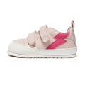zapatillas deportivas infantiles doble velcro color rosa palo claro moraira rayo feroz aw24 01