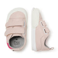 zapatillas deportivas infantiles doble velcro color rosa palo claro moraira rayo feroz aw24 03