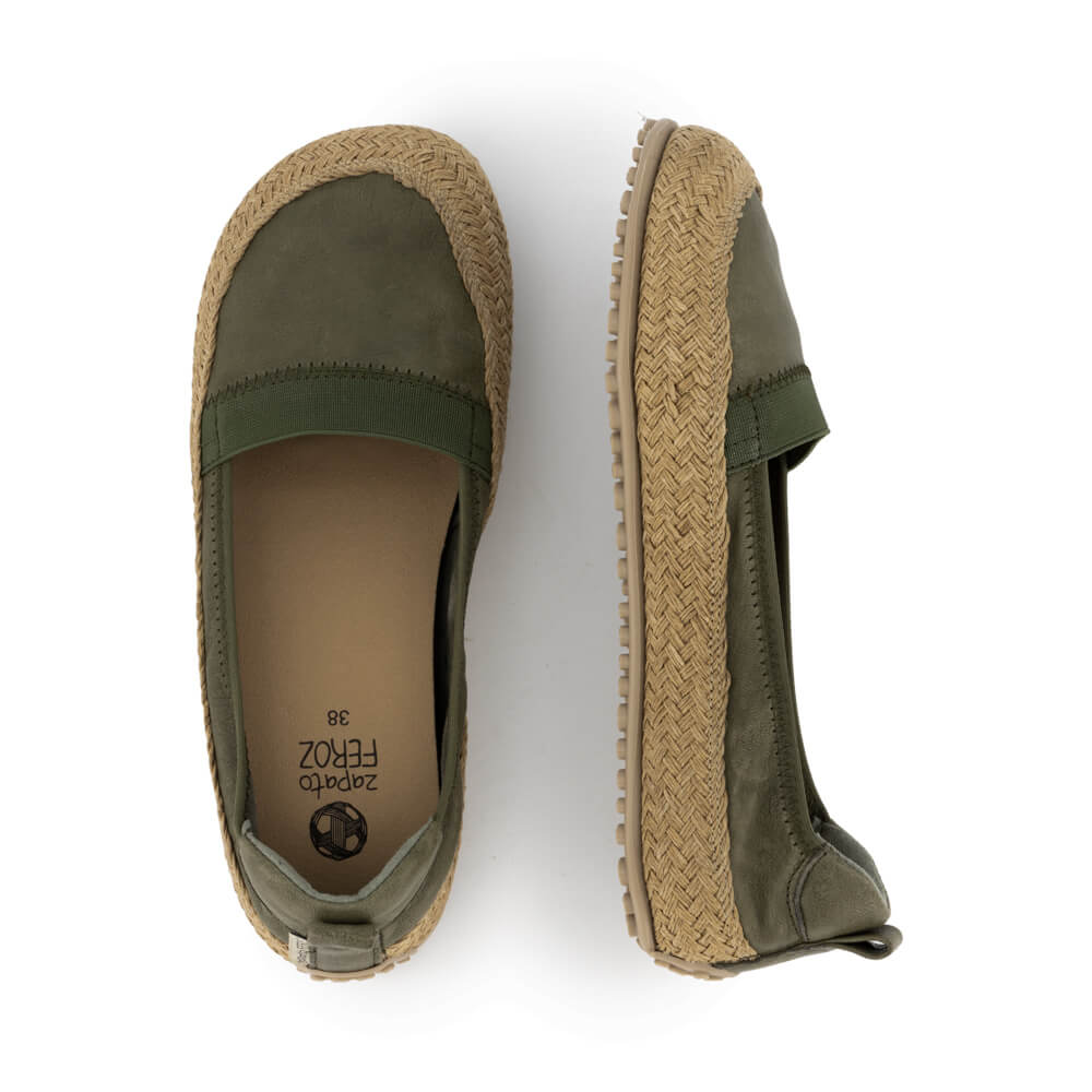 zapatillas esparto cuerda resistentes duraderas frescas mujer hombre color verde kaki caqui primavera verano teulada ss24 03