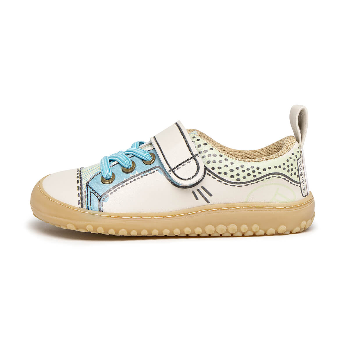 zapatillas infantiles suela antideslizante ligera flexible color azul claro paterna comic rocker aw25 01